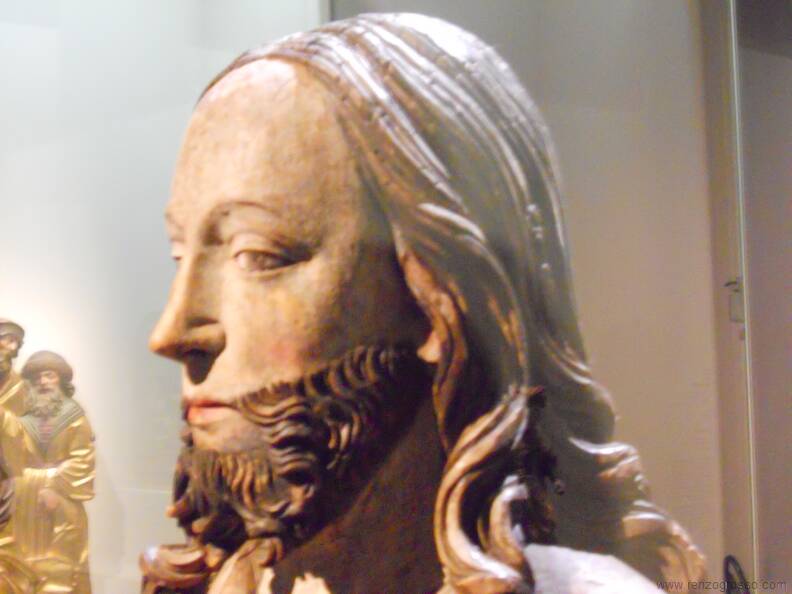 Paris 2015 - Museu Medieval de Cluny - Detalhe da cabeça de Cristo