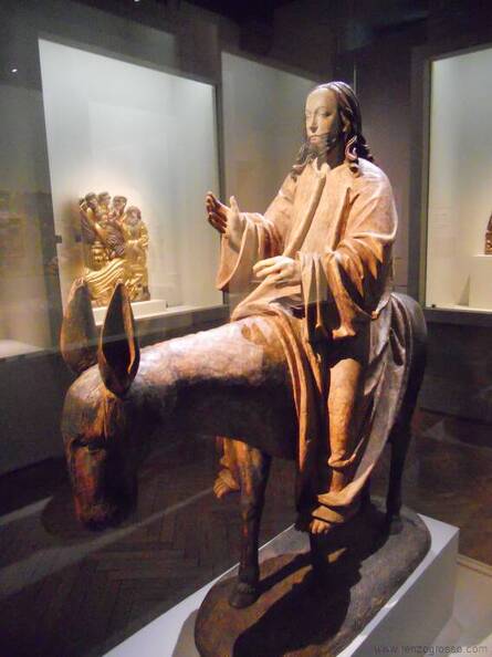 Paris 2015 - Museu Medieval de Cluny - Cristo sobre o burro.JPG