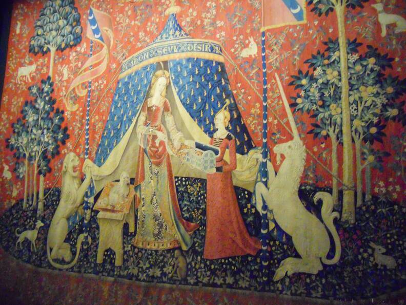 Paris 2015 - Museu Medieval de Cluny - Dame à La Licorne -  À mon seul désir.JPG