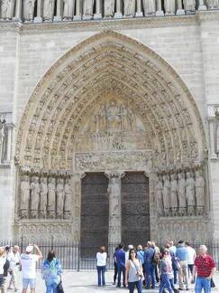Paris 2015 - Catedral de Notre Dame - portão principal
